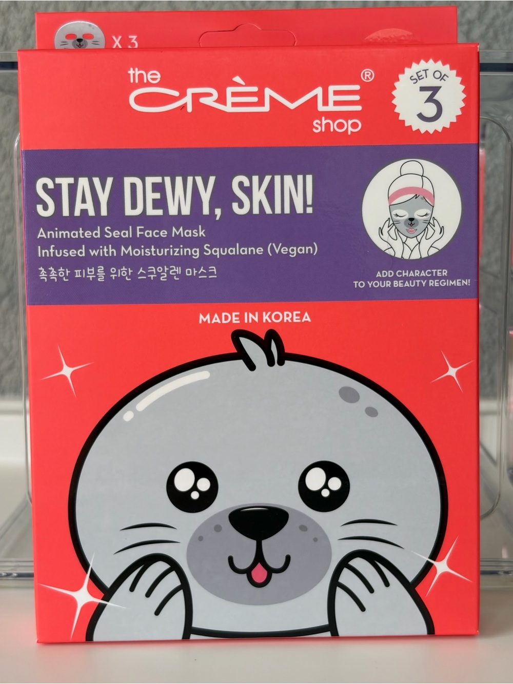 the CRÈME shop Stay Dewy, Skin! Seal Face Mask - Gray (Set of 3)